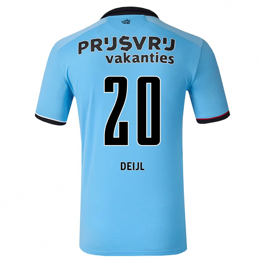 Danxen Uomo Maglia Mats Deijl #20 Blu Cielo Profondo Nero Rosso Kit Gara Away 2026/27 Maglietta