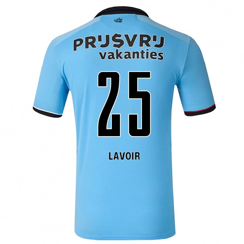 Danxen Uomo Maglia Romee Van De Lavoir #25 Blu Cielo Profondo Nero Rosso Kit Gara Away 2026/27 Maglietta