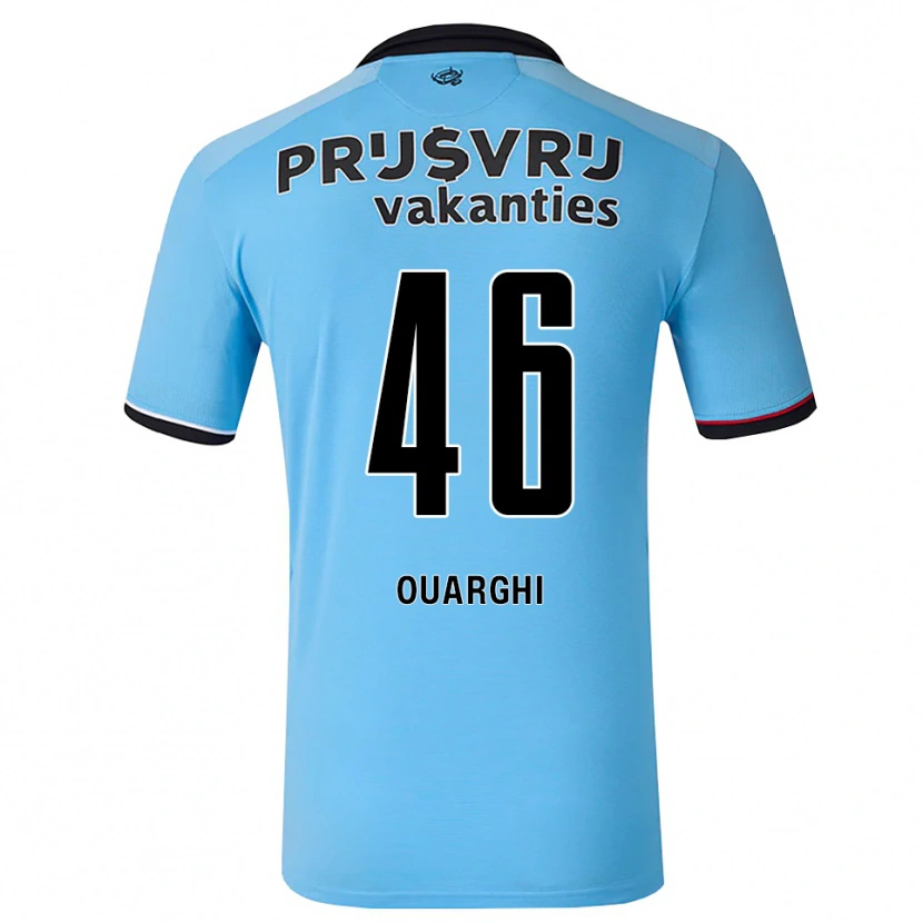 Danxen Uomo Maglia Ayoub Ouarghi #46 Blu Cielo Profondo Nero Rosso Kit Gara Away 2026/27 Maglietta