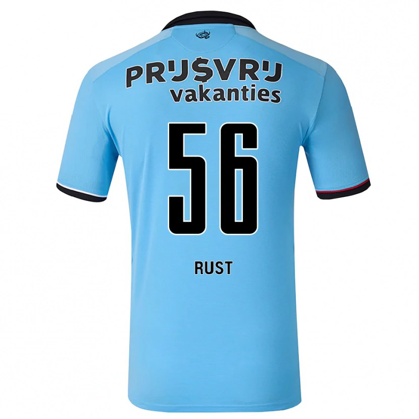 Danxen Uomo Maglia Fabiano Rust #56 Blu Cielo Profondo Nero Rosso Kit Gara Away 2026/27 Maglietta