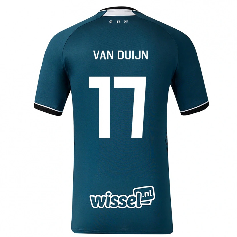 Danxen Uomo Maglia Sem Van Duijn #17 Grigioardesiascuro Bianco Kit Gara Away 2026/27 Maglietta