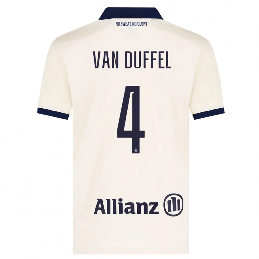 Danxen Uomo Maglia Céderick Van Duffel #4 Beige Nero Kit Gara Away 2026/27 Maglietta