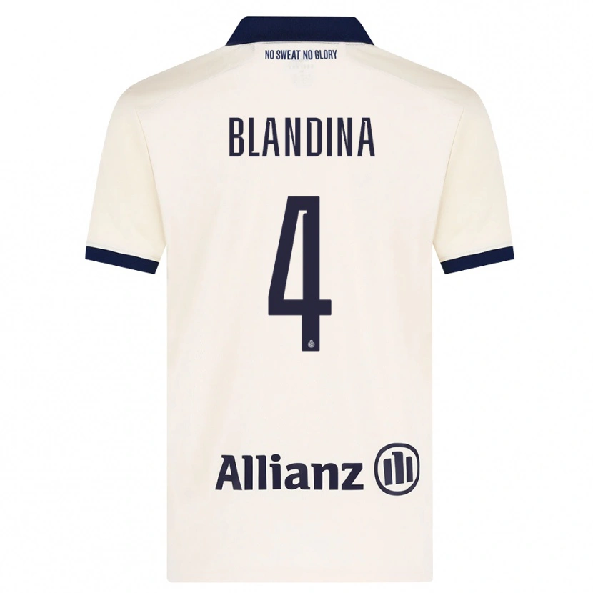 Danxen Uomo Maglia Noham Blandina #4 Beige Nero Kit Gara Away 2026/27 Maglietta