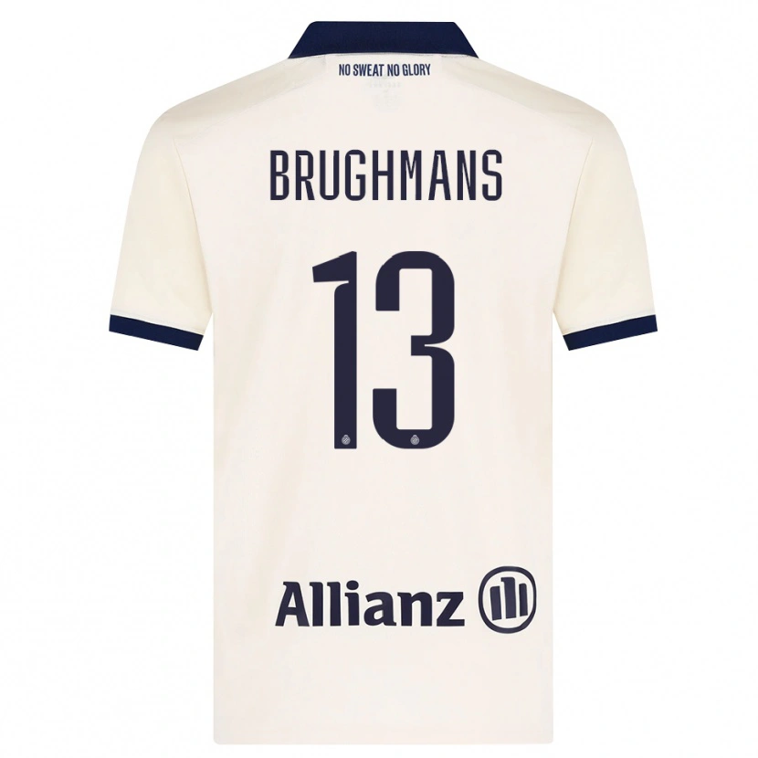Danxen Uomo Maglia Beau Brughmans #13 Beige Nero Kit Gara Away 2026/27 Maglietta