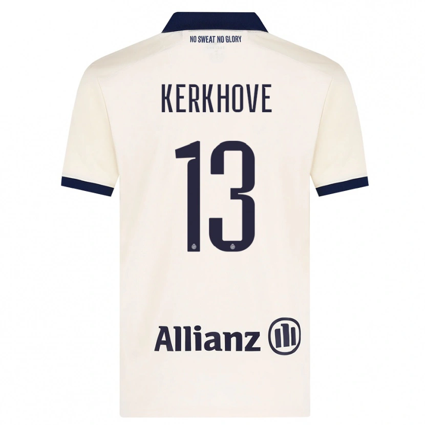 Danxen Uomo Maglia Angel Kerkhove #13 Beige Nero Kit Gara Away 2026/27 Maglietta