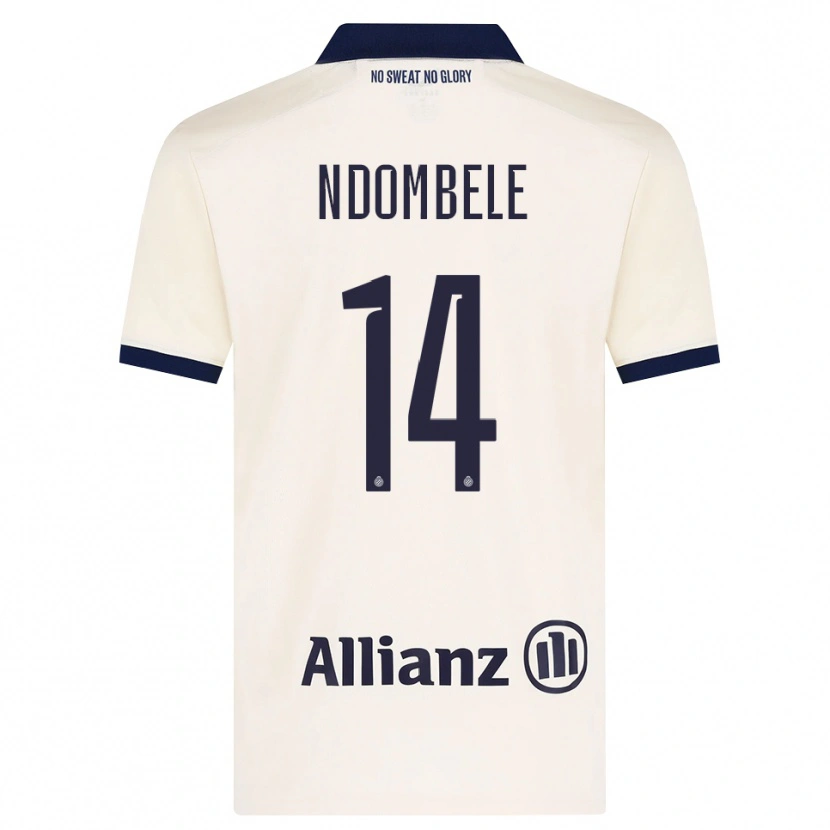 Danxen Uomo Maglia Don Ndombele #14 Beige Nero Kit Gara Away 2026/27 Maglietta