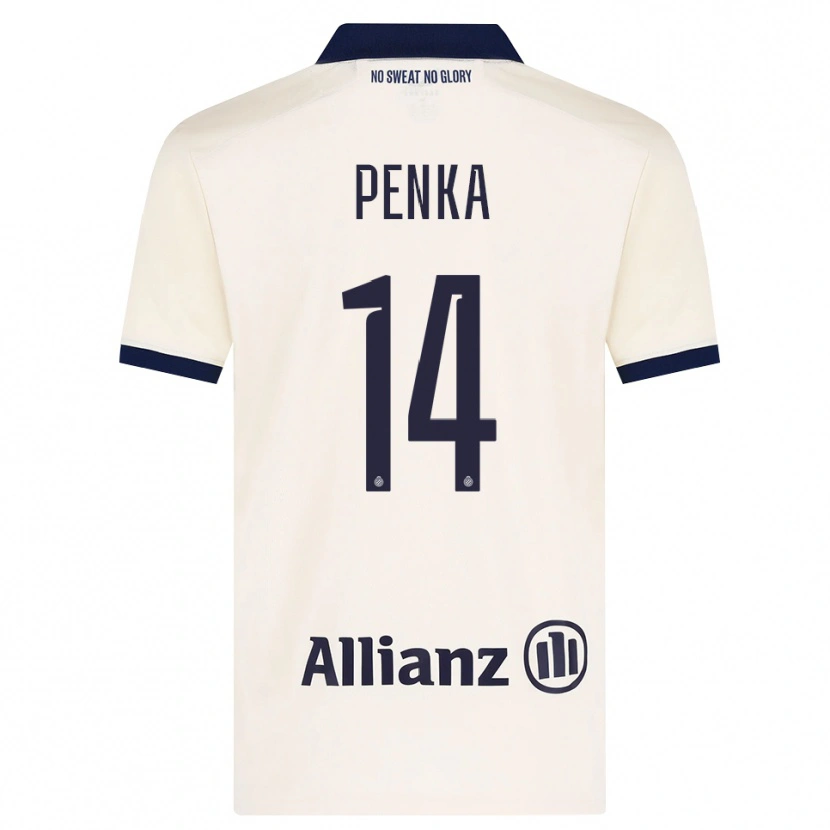 Danxen Uomo Maglia Godfried Penka #14 Beige Nero Kit Gara Away 2026/27 Maglietta