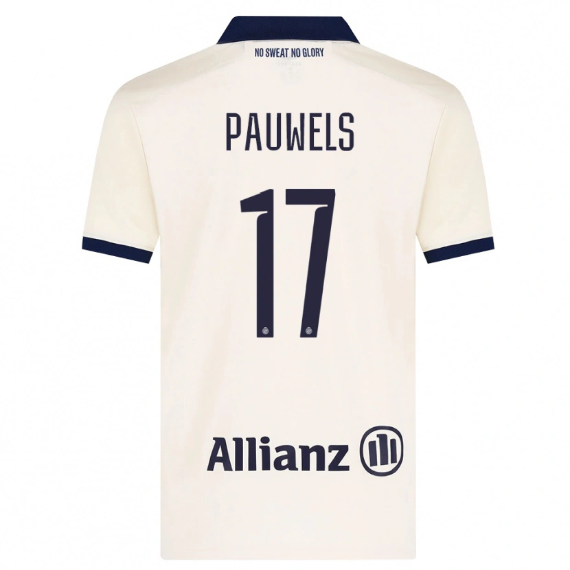 Danxen Uomo Maglia Fleur Pauwels #17 Beige Nero Kit Gara Away 2026/27 Maglietta
