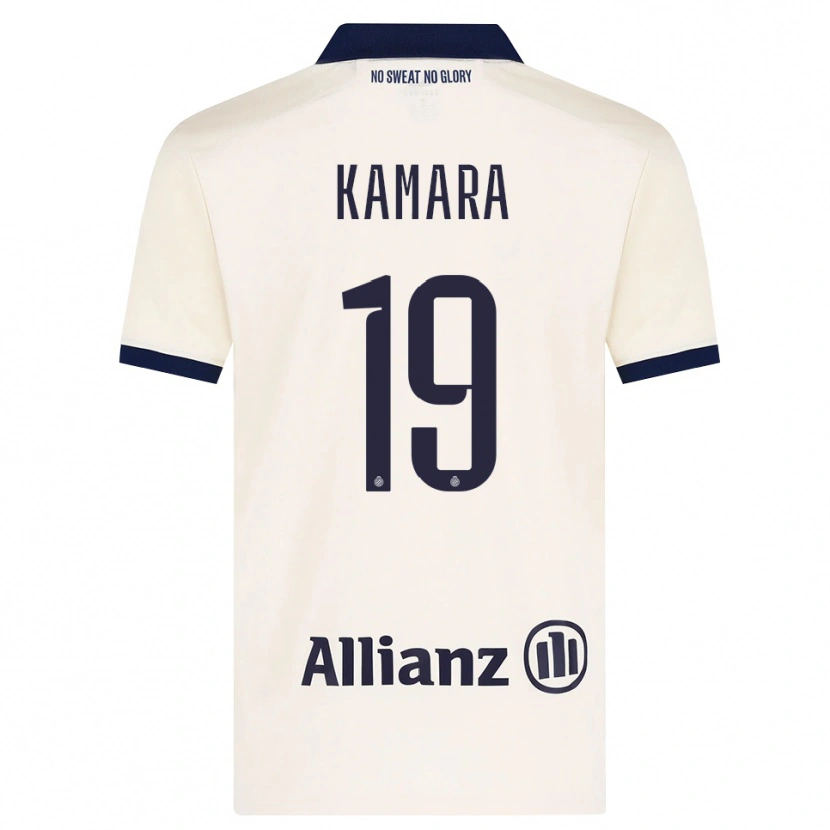 Danxen Uomo Maglia Al-Hassan Kamara #19 Beige Nero Kit Gara Away 2026/27 Maglietta