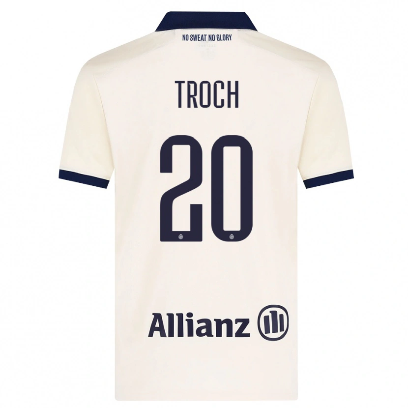 Danxen Uomo Maglia Stan Troch #20 Beige Nero Kit Gara Away 2026/27 Maglietta