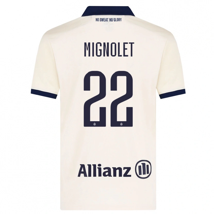 Danxen Uomo Maglia Simon Mignolet #22 Beige Nero Kit Gara Away 2026/27 Maglietta