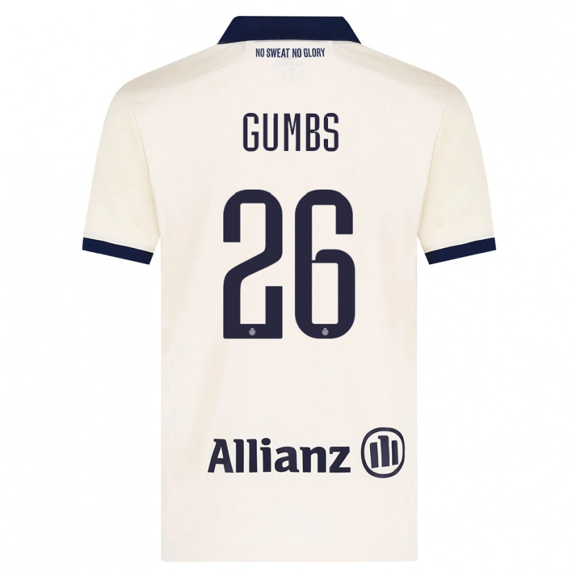 Danxen Uomo Maglia Aisse Gumbs #26 Beige Nero Kit Gara Away 2026/27 Maglietta