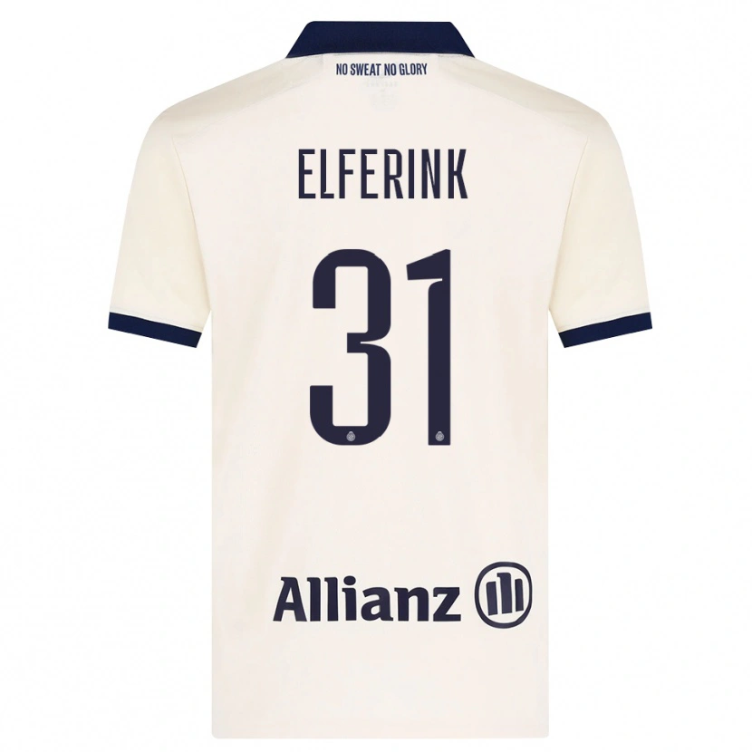 Danxen Uomo Maglia Marie Elferink #31 Beige Nero Kit Gara Away 2026/27 Maglietta