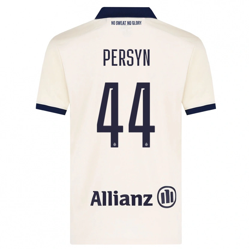 Danxen Uomo Maglia Noor Persyn #44 Beige Nero Kit Gara Away 2026/27 Maglietta