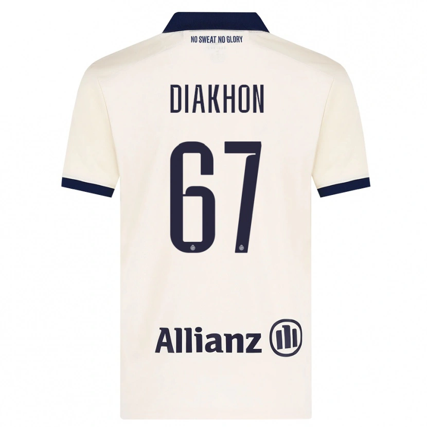 Danxen Uomo Maglia Mamadou Diakhon #67 Beige Nero Kit Gara Away 2026/27 Maglietta