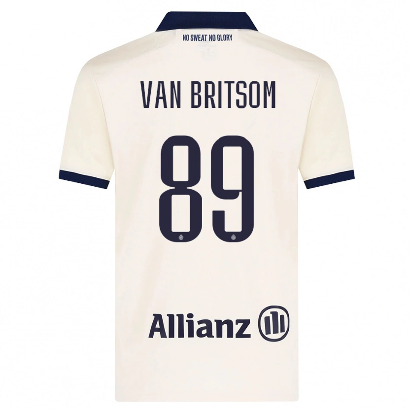 Danxen Uomo Maglia Jakke Van Britsom #89 Beige Nero Kit Gara Away 2026/27 Maglietta