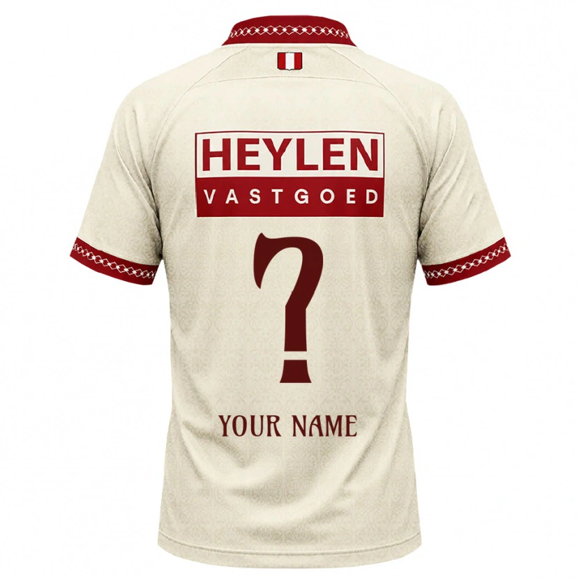 Danxen Uomo Maglia Il Tuo Nome #0 Beige Rosso Kit Gara Away 2026/27 Maglietta