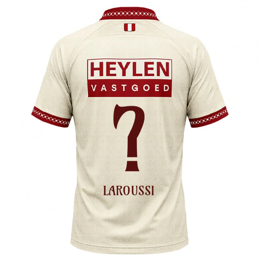 Danxen Uomo Maglia Nizar Laroussi #0 Beige Rosso Kit Gara Away 2026/27 Maglietta