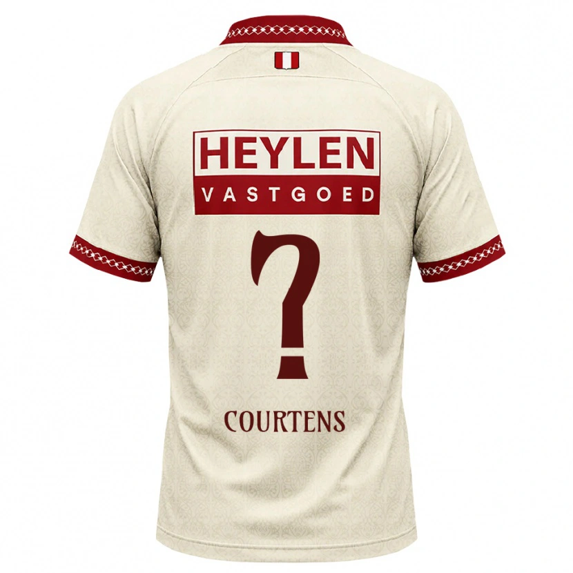Danxen Uomo Maglia Nolhan Courtens #0 Beige Rosso Kit Gara Away 2026/27 Maglietta
