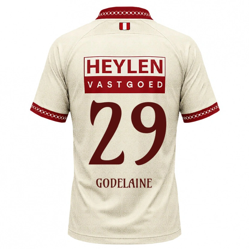Danxen Uomo Maglia Jeff Godelaine #29 Beige Rosso Kit Gara Away 2026/27 Maglietta