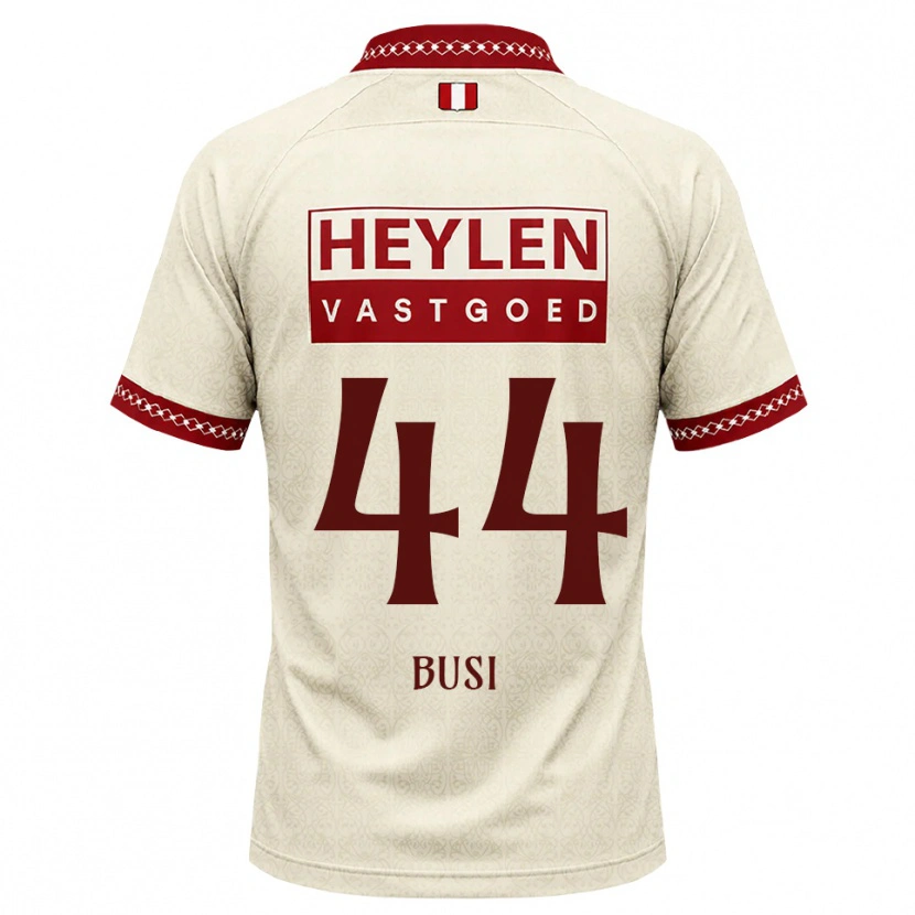 Danxen Uomo Maglia Maxime Busi #44 Beige Rosso Kit Gara Away 2026/27 Maglietta