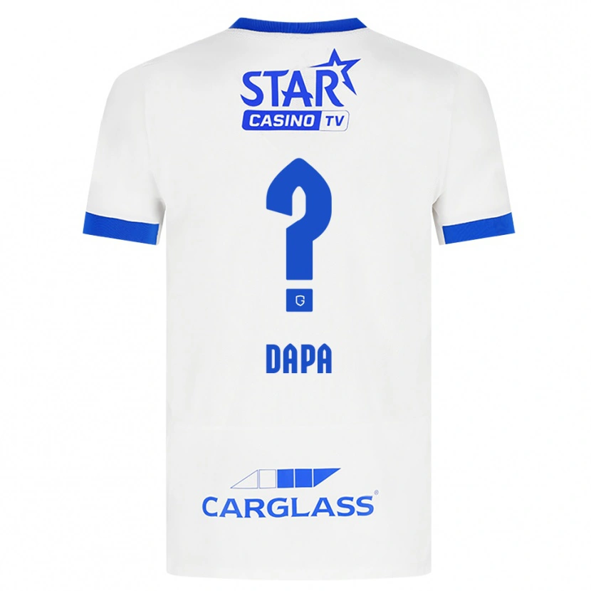 Danxen Uomo Maglia Melvyn Dapa #0 Bianco Blu Kit Gara Away 2026/27 Maglietta