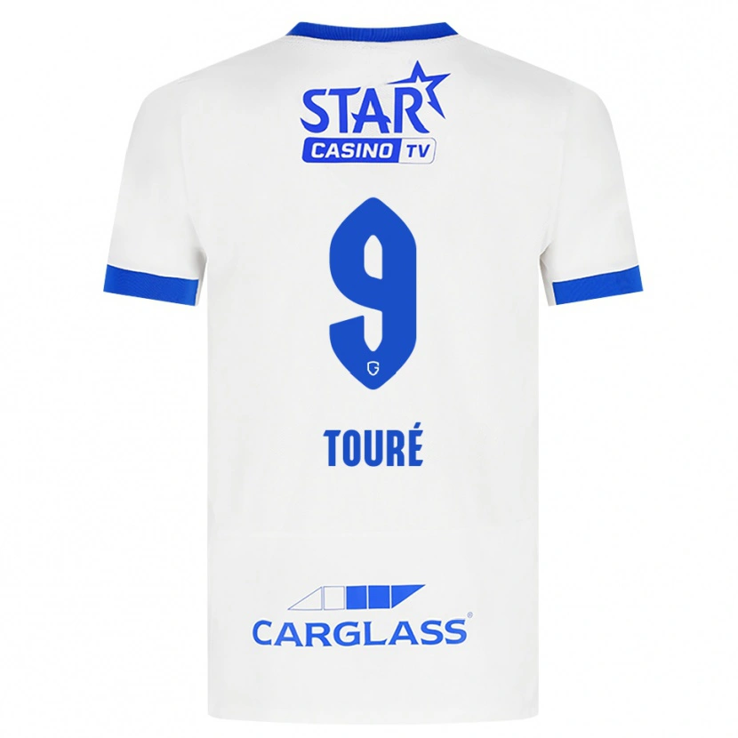 Danxen Uomo Maglia Saïdou Touré #9 Bianco Blu Kit Gara Away 2026/27 Maglietta