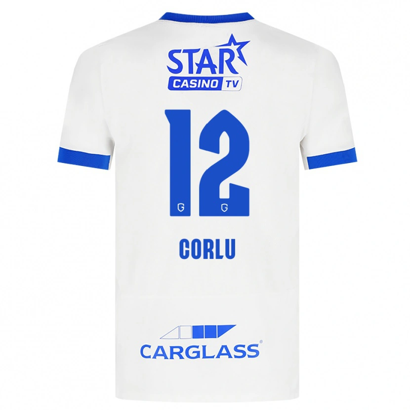 Danxen Uomo Maglia Ronas Corlu #12 Bianco Blu Kit Gara Away 2026/27 Maglietta
