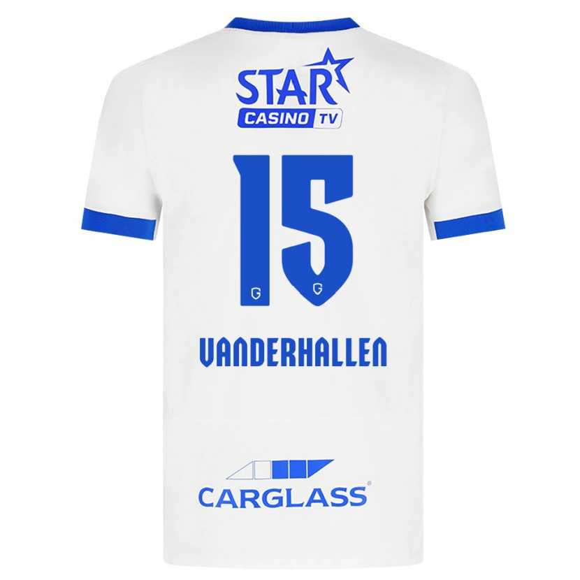 Danxen Uomo Maglia Yari Vanderhallen #15 Bianco Blu Kit Gara Away 2026/27 Maglietta
