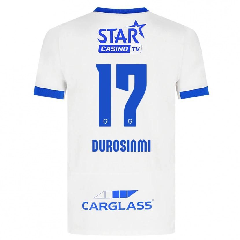 Danxen Uomo Maglia Rafiu Durosinmi #17 Bianco Blu Kit Gara Away 2026/27 Maglietta
