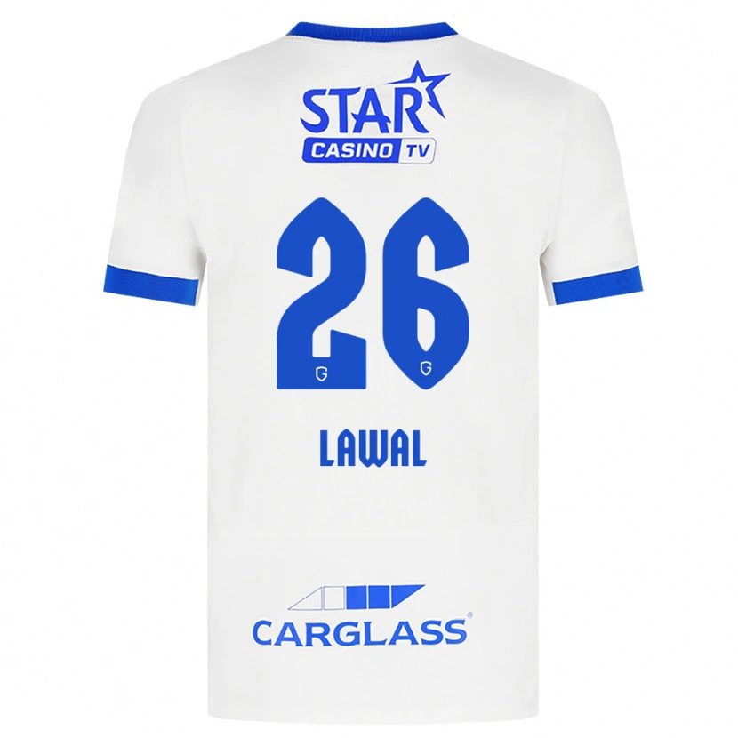 Danxen Uomo Maglia Tobias Lawal #26 Bianco Blu Kit Gara Away 2026/27 Maglietta