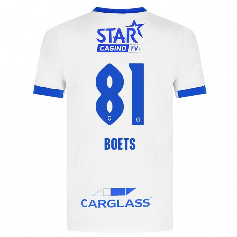 Danxen Uomo Maglia Keo Boets #81 Bianco Blu Kit Gara Away 2026/27 Maglietta