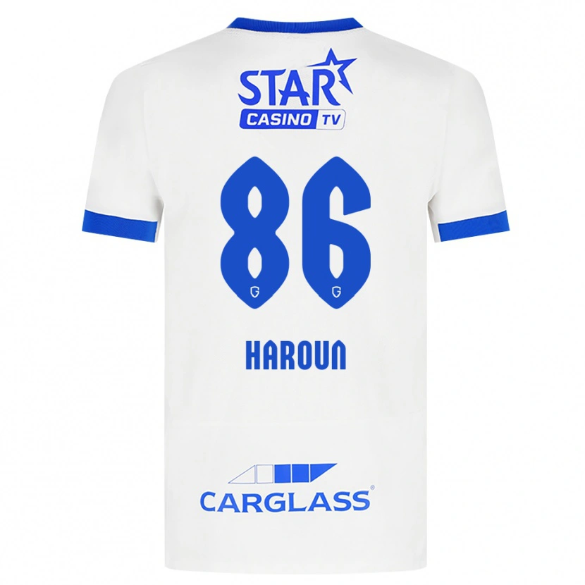 Danxen Uomo Maglia Kenan Haroun #86 Bianco Blu Kit Gara Away 2026/27 Maglietta