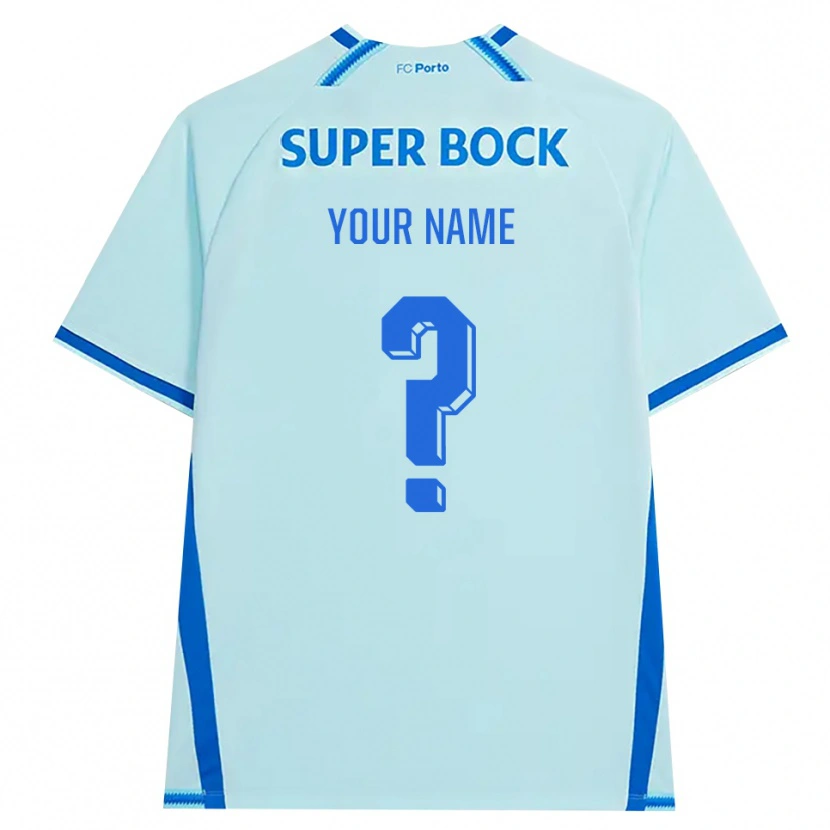 Danxen Uomo Maglia Il Tuo Nome #0 Azzurro Chiaro Blu Kit Gara Third 2026/27 Maglietta