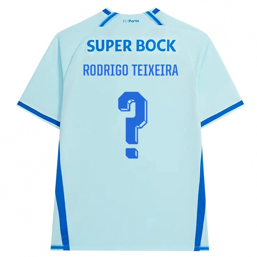 Danxen Uomo Maglia Rodrigo Teixeira #0 Azzurro Chiaro Blu Kit Gara Third 2026/27 Maglietta