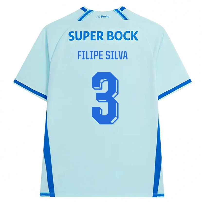 Danxen Uomo Maglia Filipe Silva #3 Azzurro Chiaro Blu Kit Gara Third 2026/27 Maglietta