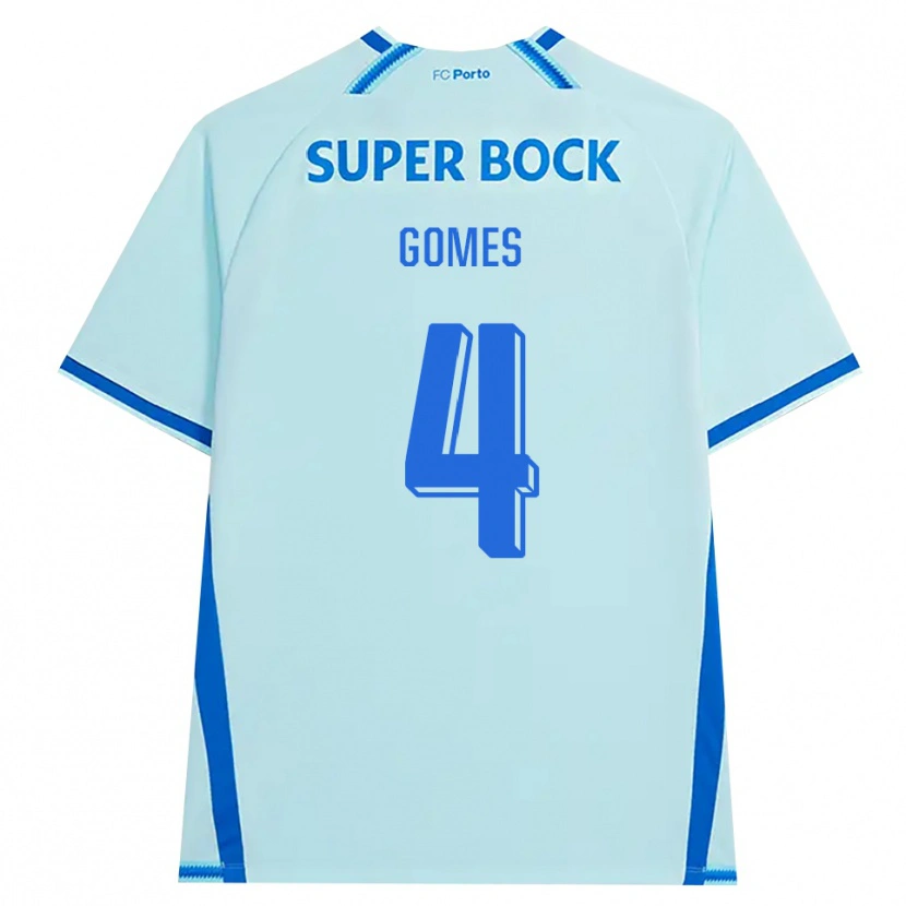 Danxen Uomo Maglia Salvador Gomes #4 Azzurro Chiaro Blu Kit Gara Third 2026/27 Maglietta