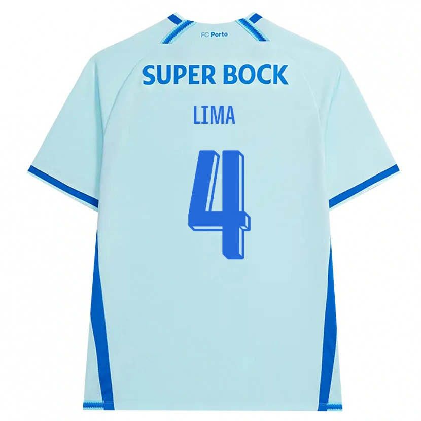 Danxen Uomo Maglia Karoline Lima #4 Azzurro Chiaro Blu Kit Gara Third 2026/27 Maglietta