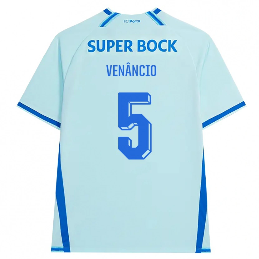Danxen Uomo Maglia Eduardo Venâncio #5 Azzurro Chiaro Blu Kit Gara Third 2026/27 Maglietta