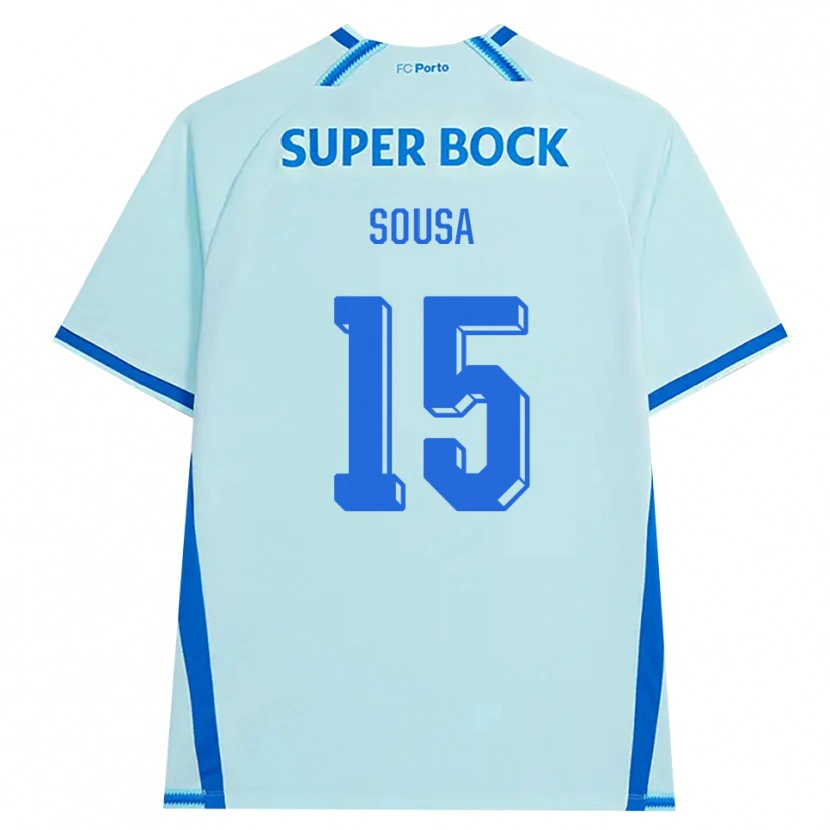 Danxen Uomo Maglia Vasco Sousa #15 Azzurro Chiaro Blu Kit Gara Third 2026/27 Maglietta