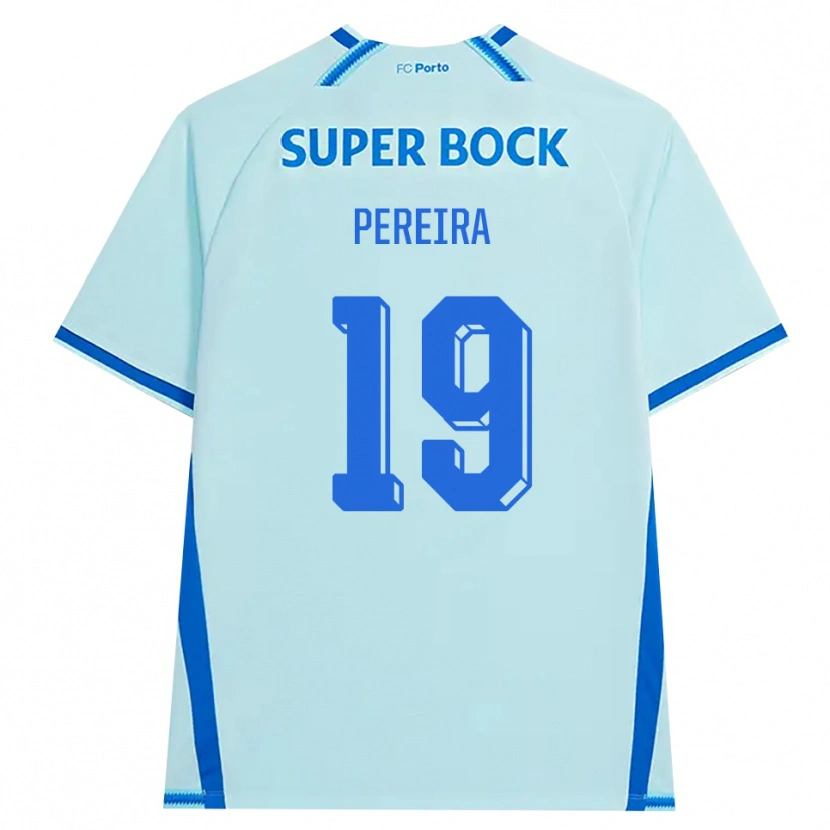Danxen Uomo Maglia João Pereira #19 Azzurro Chiaro Blu Kit Gara Third 2026/27 Maglietta