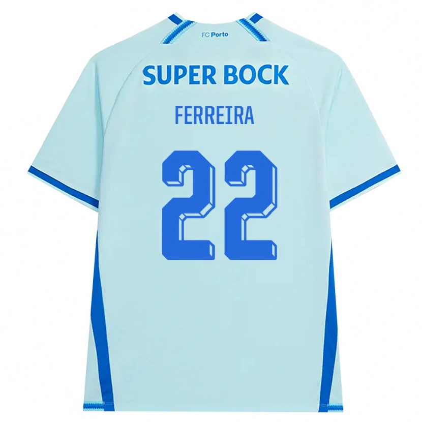 Danxen Uomo Maglia Joana Ferreira #22 Azzurro Chiaro Blu Kit Gara Third 2026/27 Maglietta