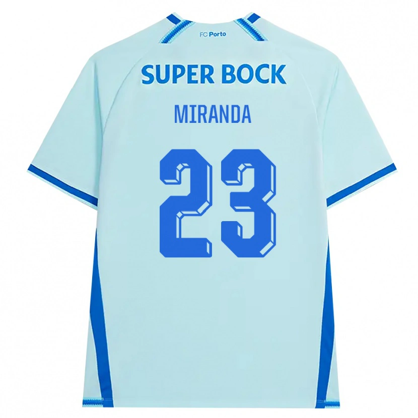 Danxen Uomo Maglia João Miranda #23 Azzurro Chiaro Blu Kit Gara Third 2026/27 Maglietta