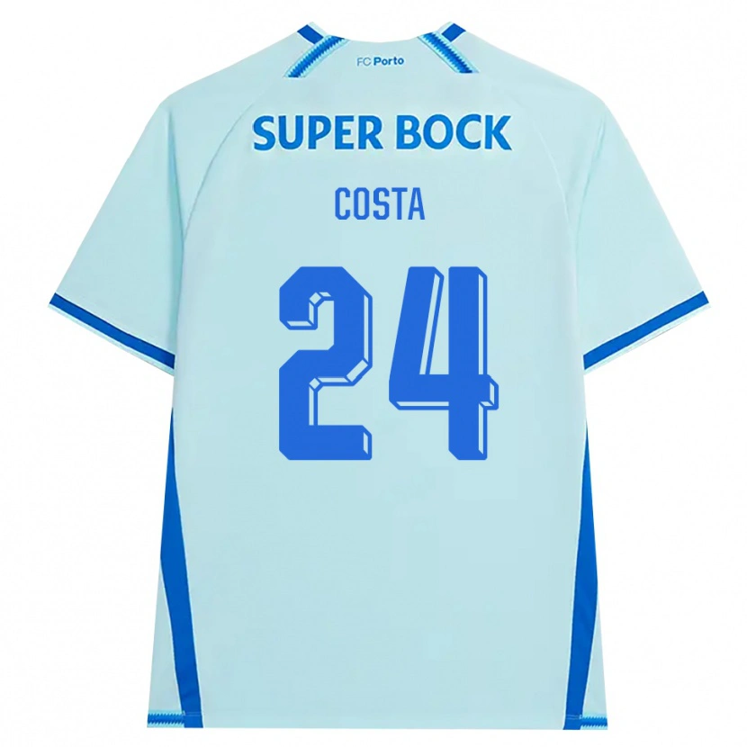 Danxen Uomo Maglia João Costa #24 Azzurro Chiaro Blu Kit Gara Third 2026/27 Maglietta