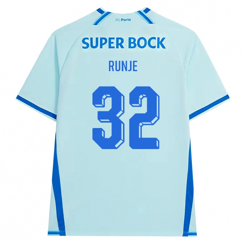 Danxen Uomo Maglia Roko Runje #32 Azzurro Chiaro Blu Kit Gara Third 2026/27 Maglietta