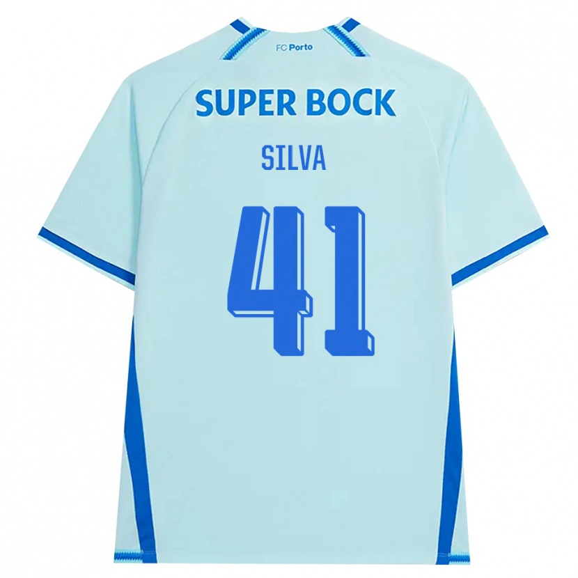 Danxen Uomo Maglia Gonçalo Silva #41 Azzurro Chiaro Blu Kit Gara Third 2026/27 Maglietta