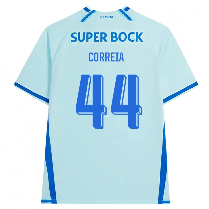 Danxen Uomo Maglia Romain Correia #44 Azzurro Chiaro Blu Kit Gara Third 2026/27 Maglietta