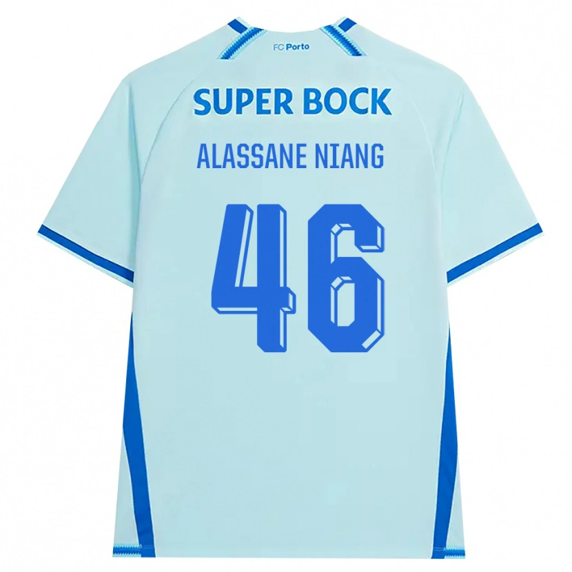 Danxen Uomo Maglia Mame Alassane Niang #46 Azzurro Chiaro Blu Kit Gara Third 2026/27 Maglietta
