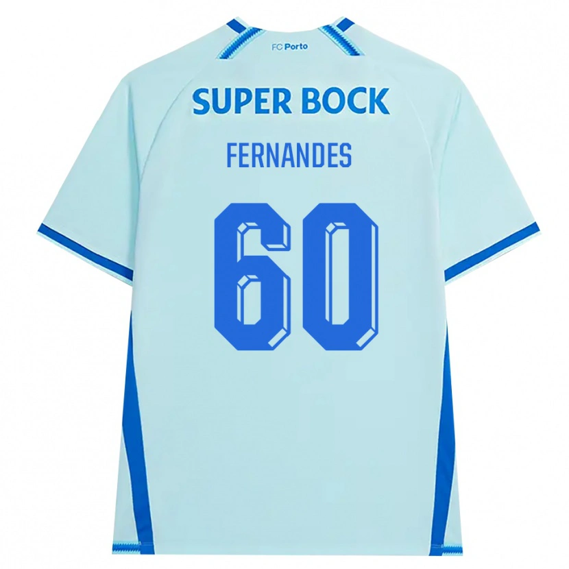 Danxen Uomo Maglia Francisco Fernandes #60 Azzurro Chiaro Blu Kit Gara Third 2026/27 Maglietta