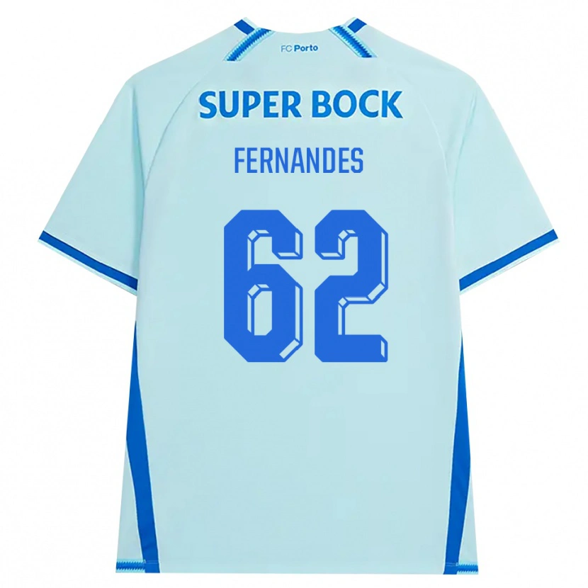 Danxen Uomo Maglia Rodrigo Fernandes #62 Azzurro Chiaro Blu Kit Gara Third 2026/27 Maglietta